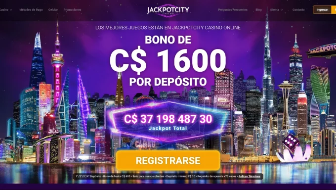 Revisión completa del casino Jackpot Casino: juegos emocionantes y generosos bonos