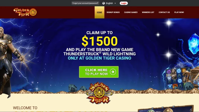 Golden Tiger Casino: Legální online kasino s bonusy a programy věrnosti