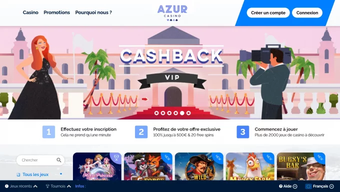 Aperçu d’Azur Casino : un casino en ligne populaire