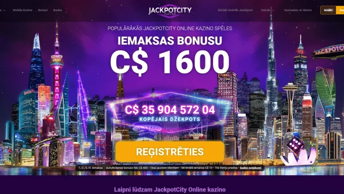 Jackpot City – Legāls un populārs online kazino