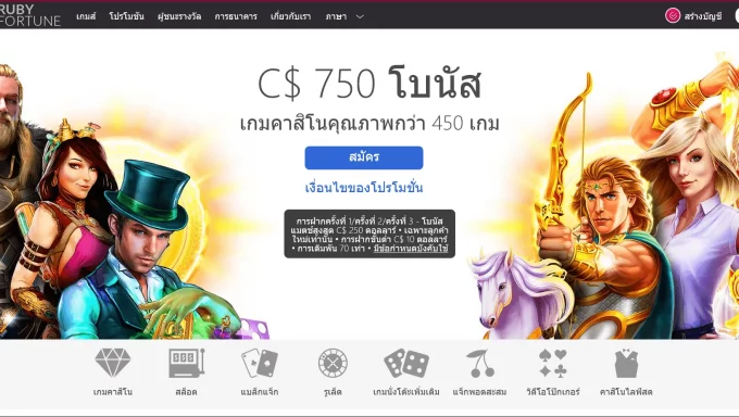 รีวิว Ruby Fortune Casino: คาสิโนออนไลน์ยอดนิยมในประเทศ