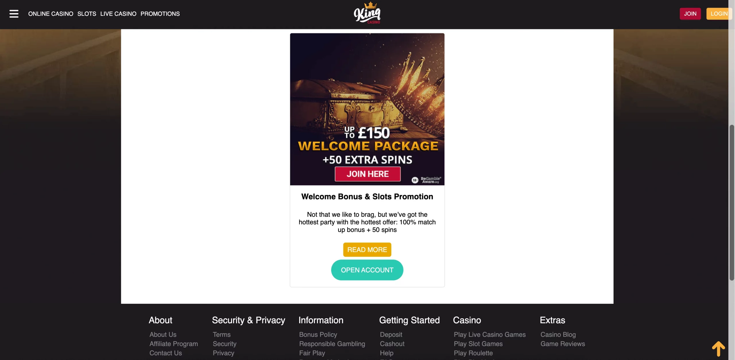 Bonuses and promotions offered by King Casino UK