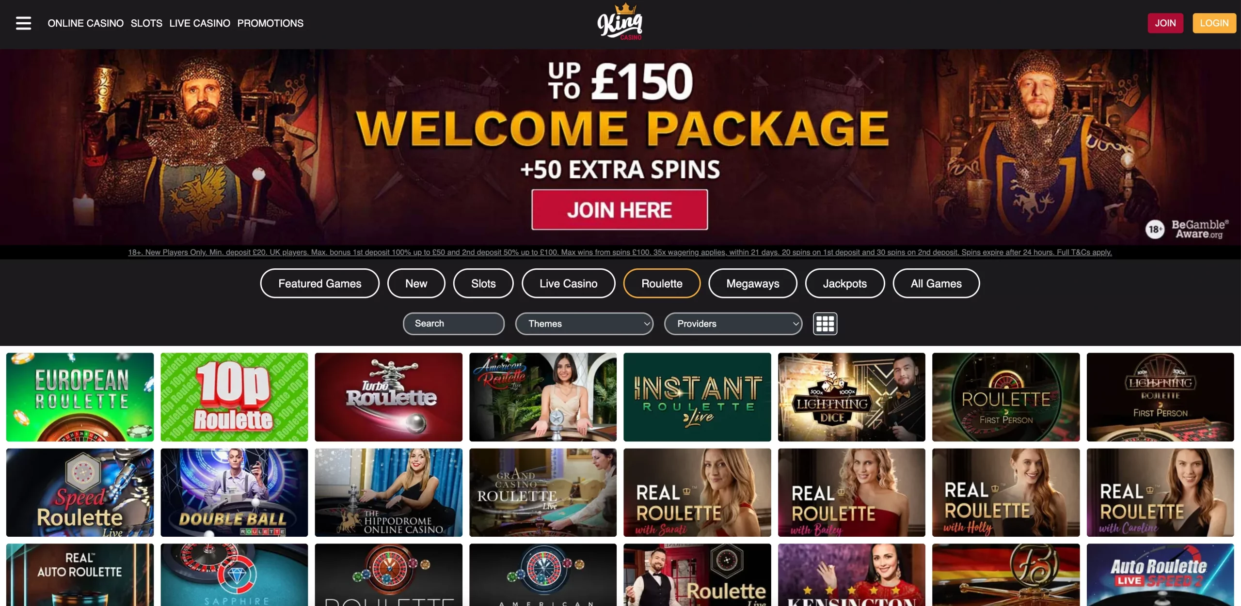 History and background of King Casino UK