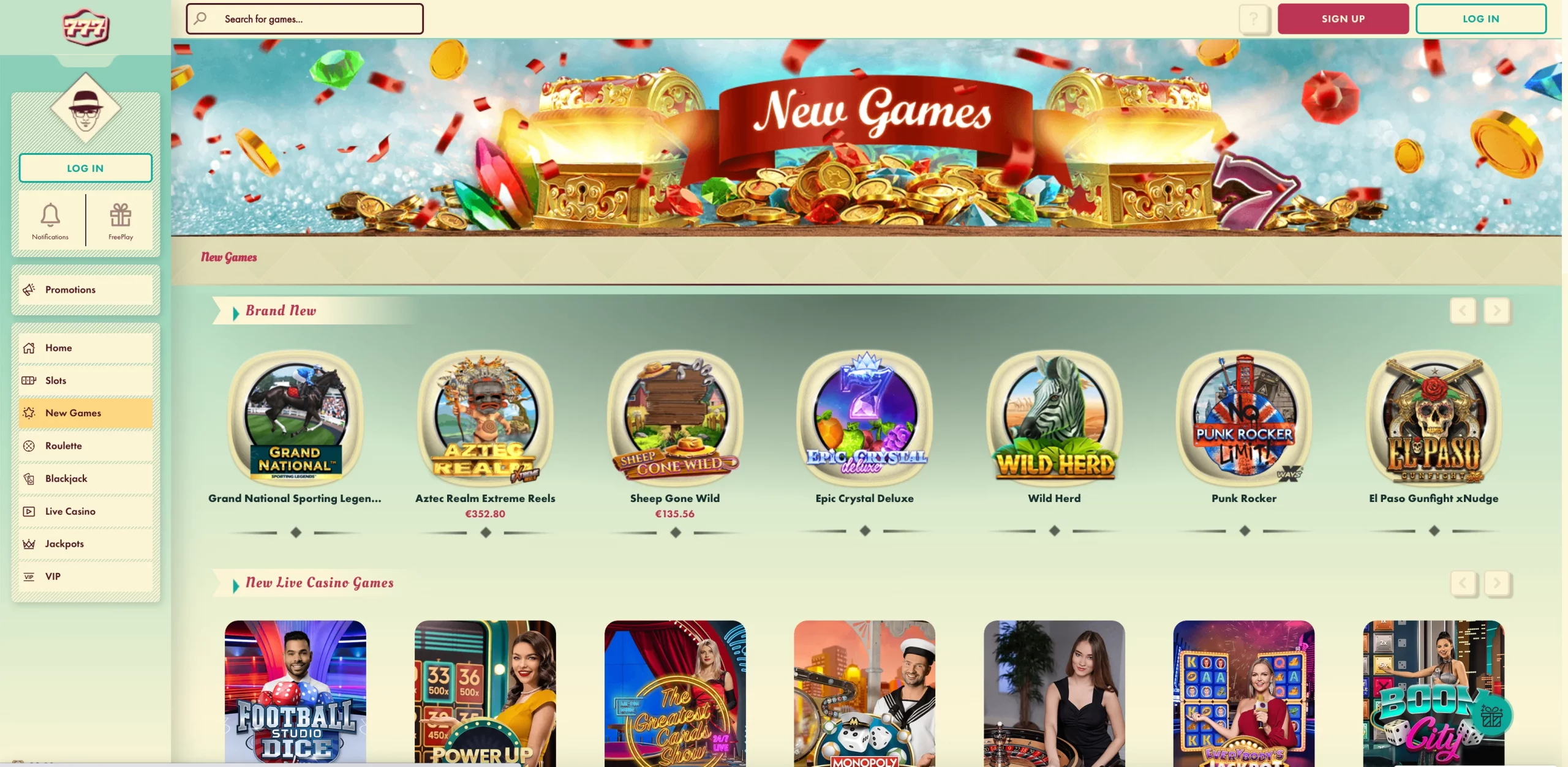 777 Casino united kindom games