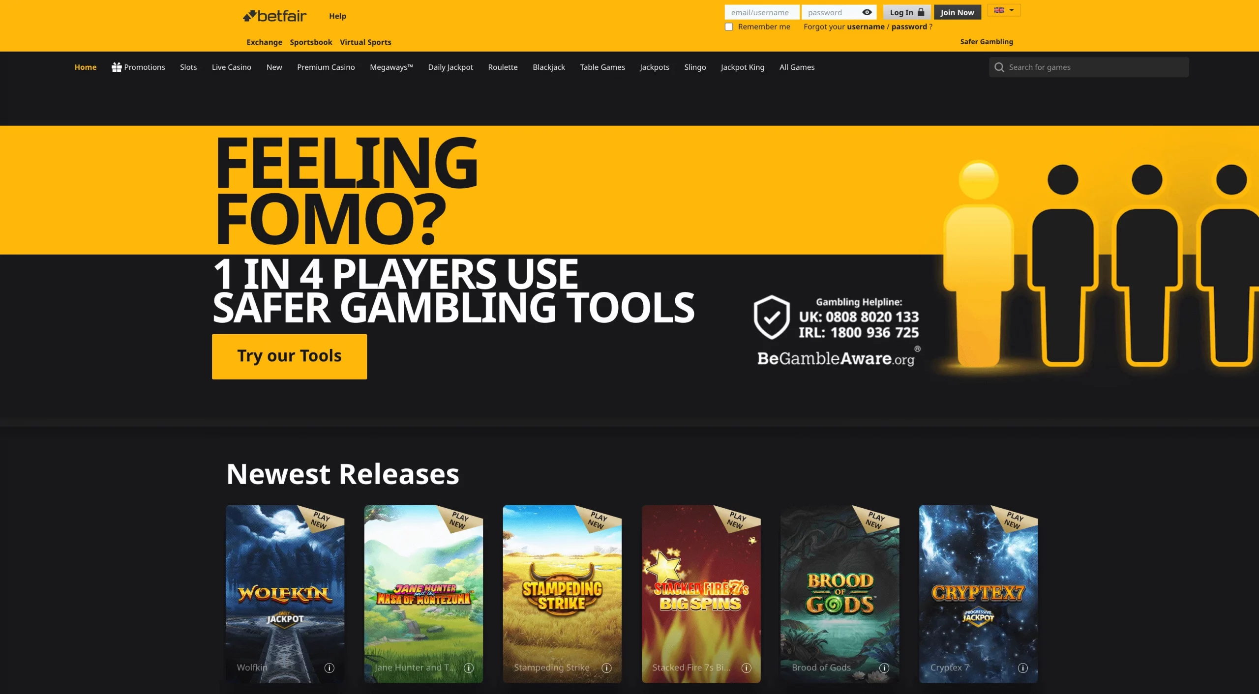 Betfair Casino united kindom