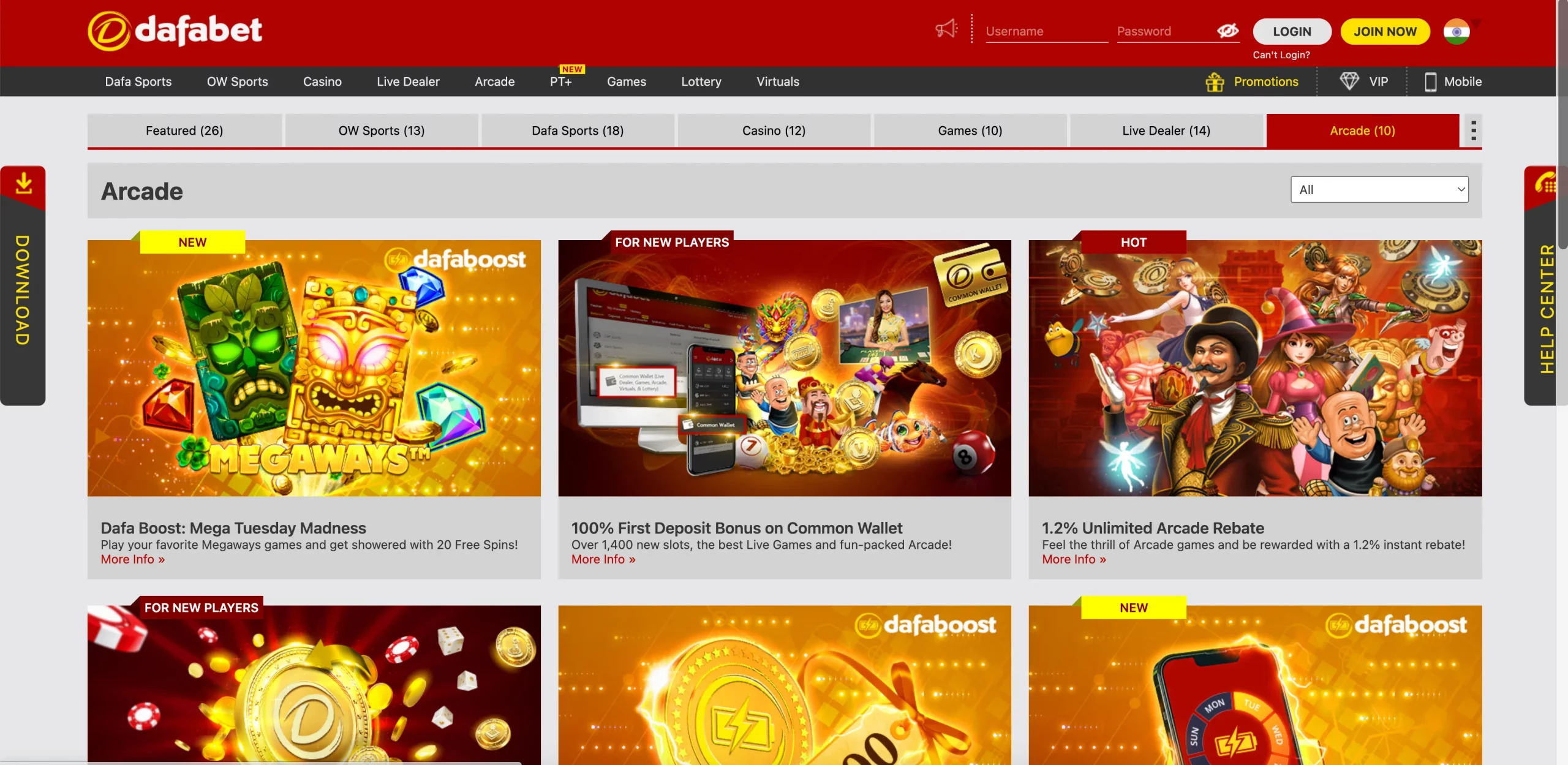 Dafabet Casino india arcade