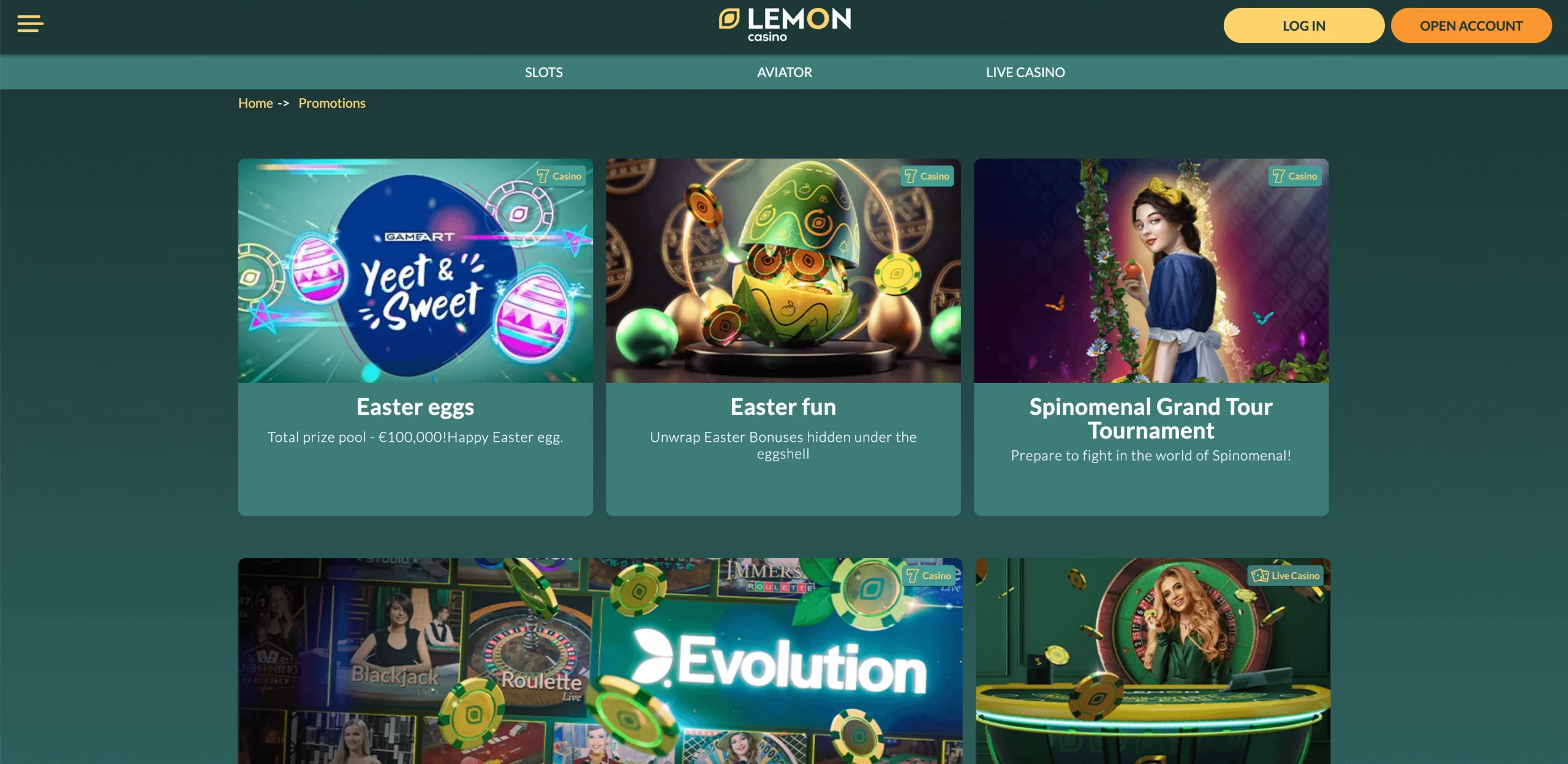 Lemon Casino singapore bonus