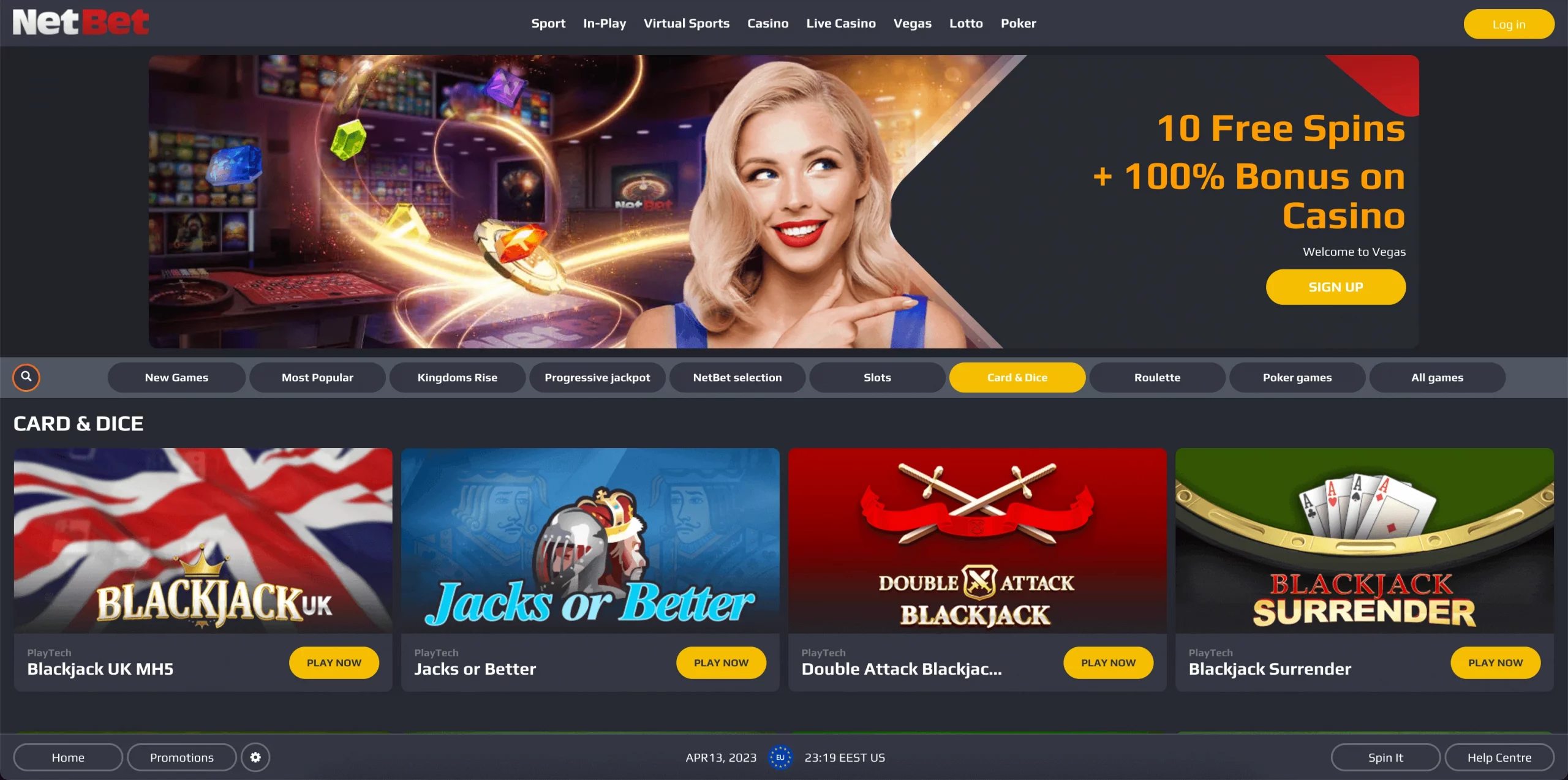 NetBet Casino united kindom card games