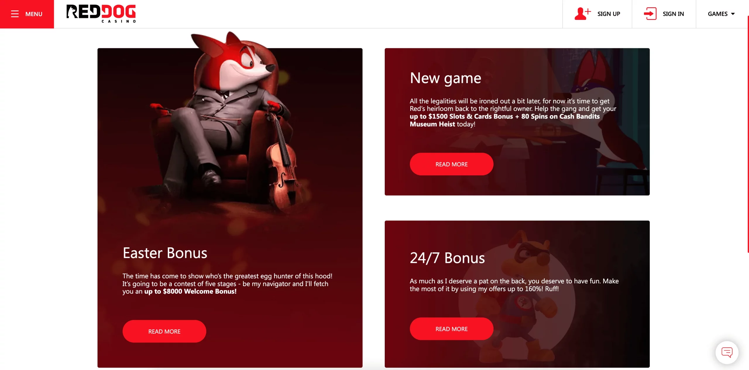 Red Dog Casino united kindom bonus