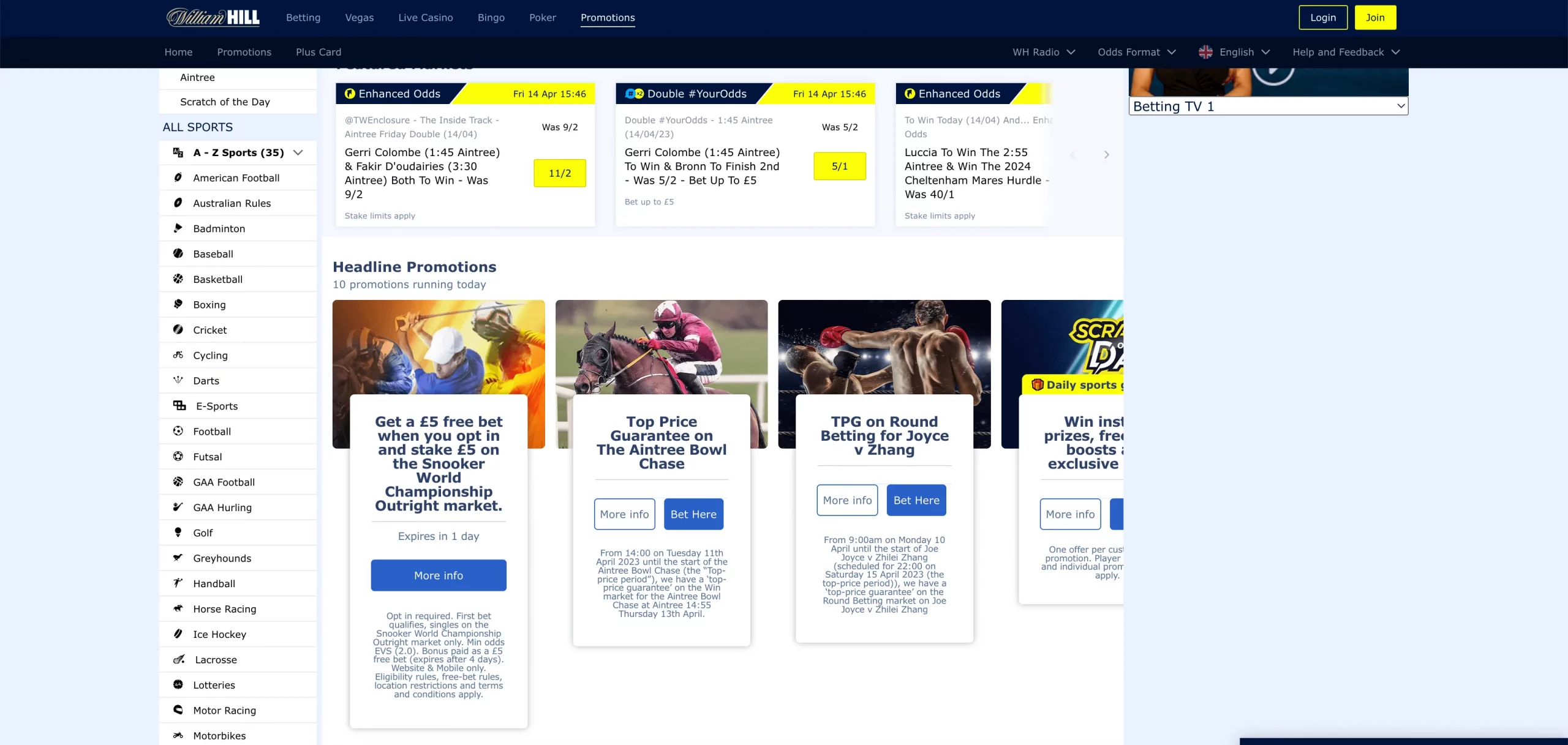 William Hill Casino united kindom promotions