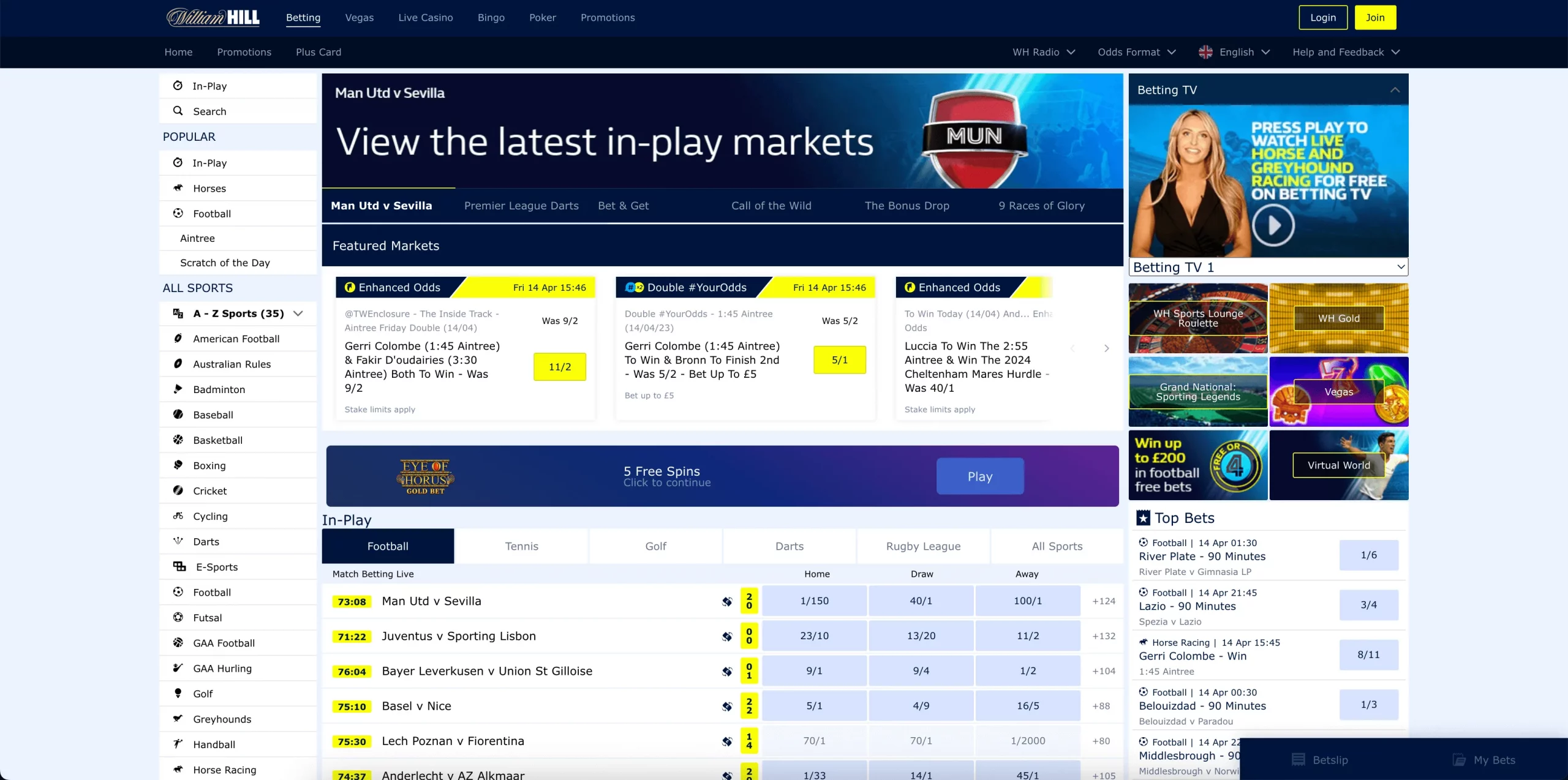 William Hill Casino united kindom sport games