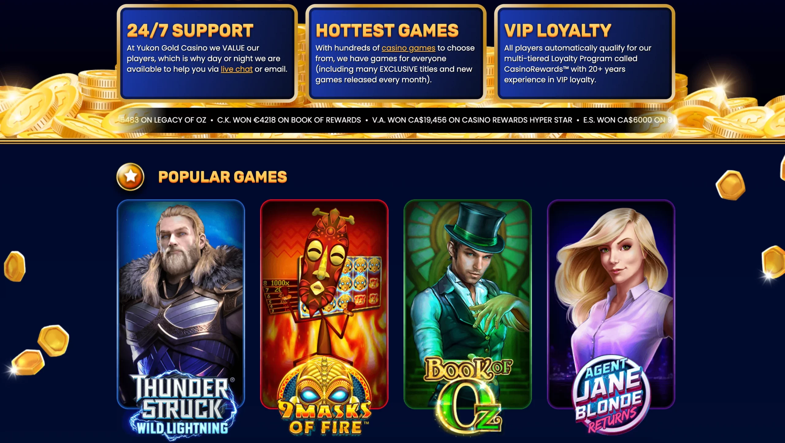 Yukon Gold Casino vip loyalty