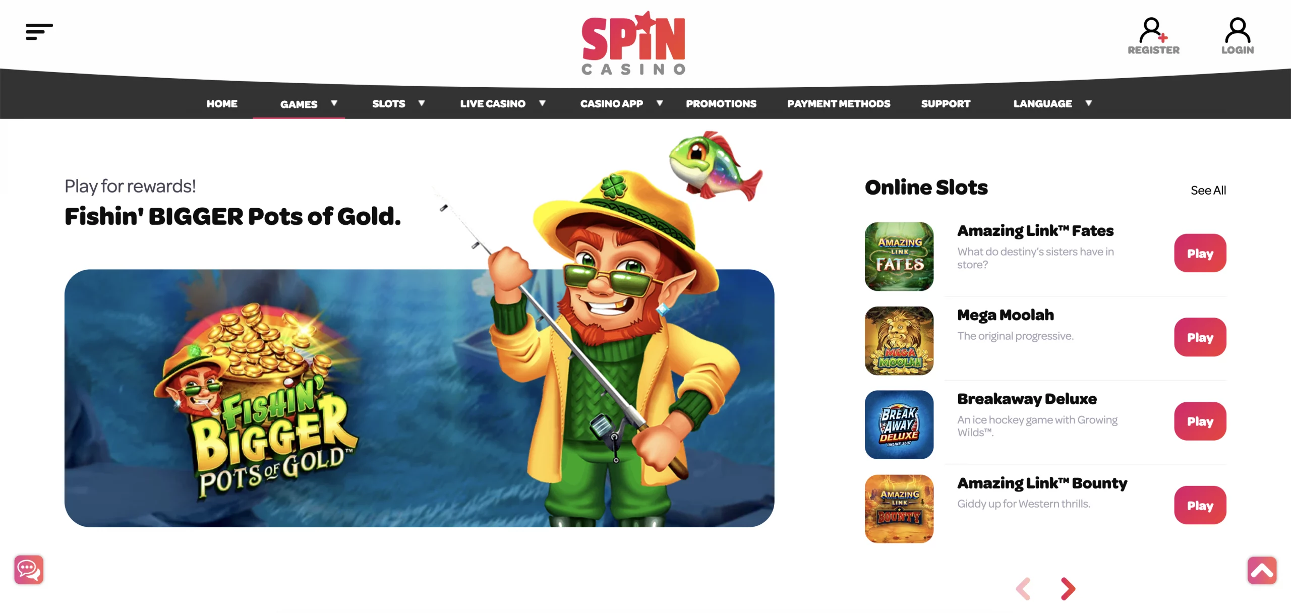 Spin Casino india games