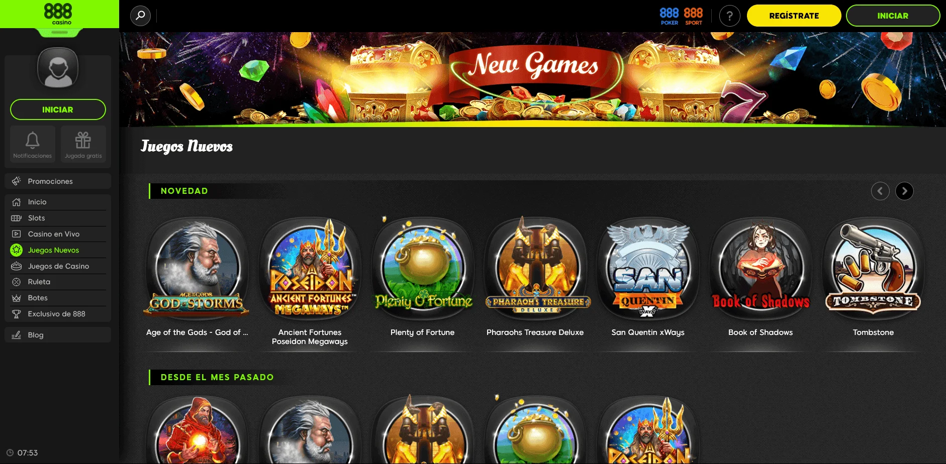 Condiciones de Registro y Lista de Juegos Populares en 888 Casino