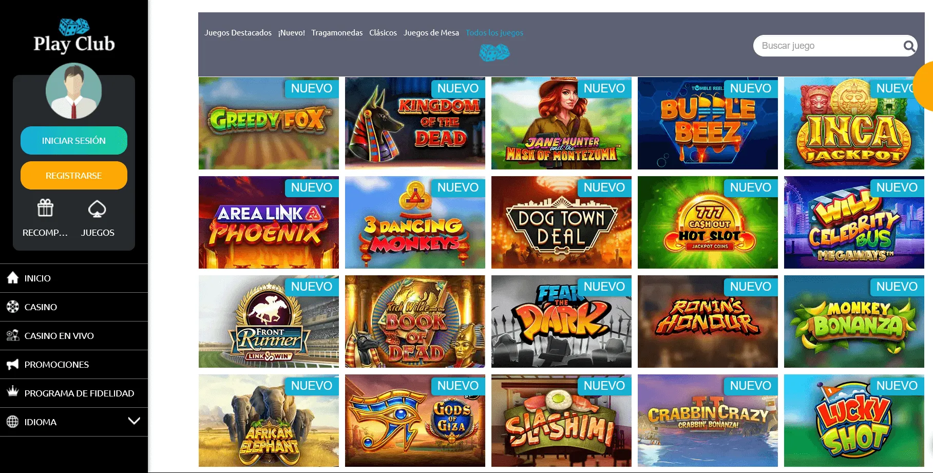 Condiciones de registro en PlayClub Casino y lista de juegos populares