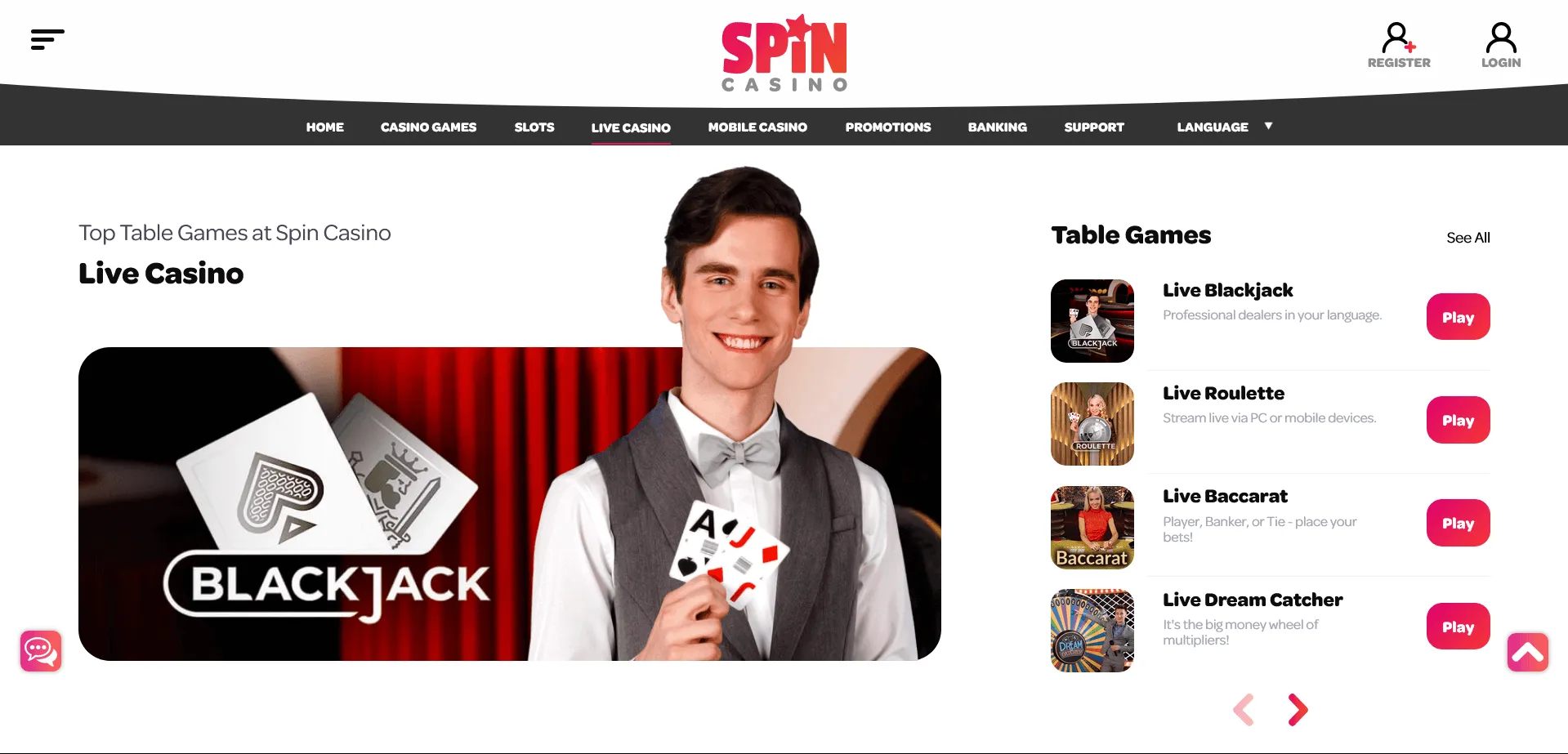 Spin Casinon rekisteröitymisprosessi ja suosituimmat pelit