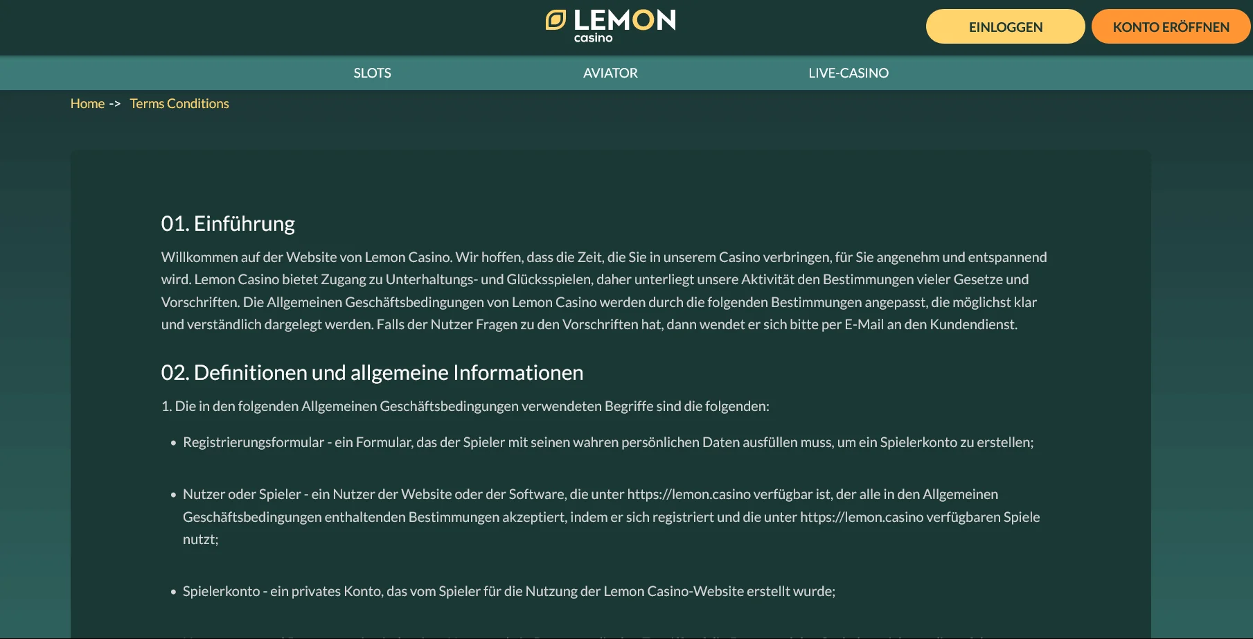  Lemon Casino in Deutschland
