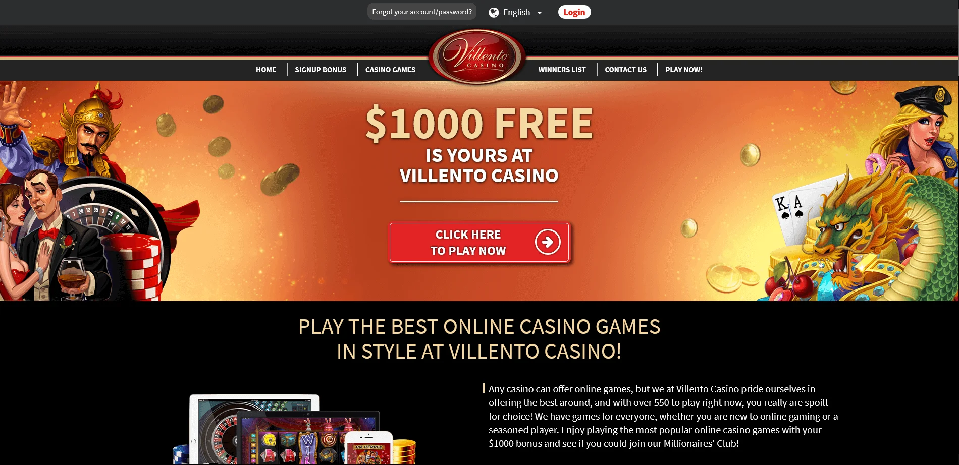 Διαθέσιμες μεθόδοι κατάθεσης και ανάληψης στο Villento Casino