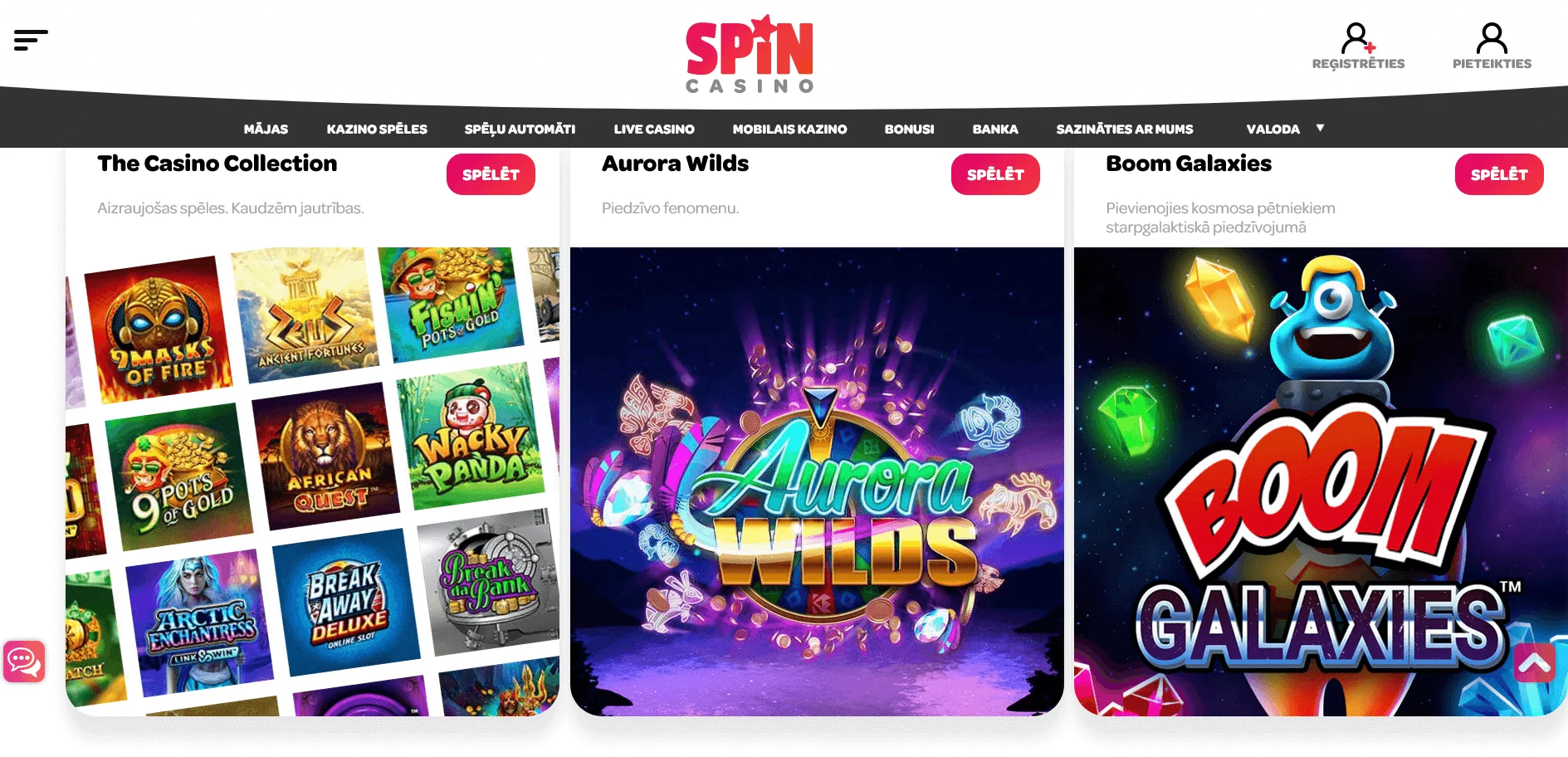 Spin Casino: Reģistrācijas nosacījumi un populārākās spēles