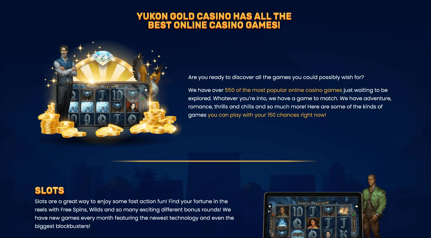 vkladu a výberu peňazí v Yukon Gold Casino