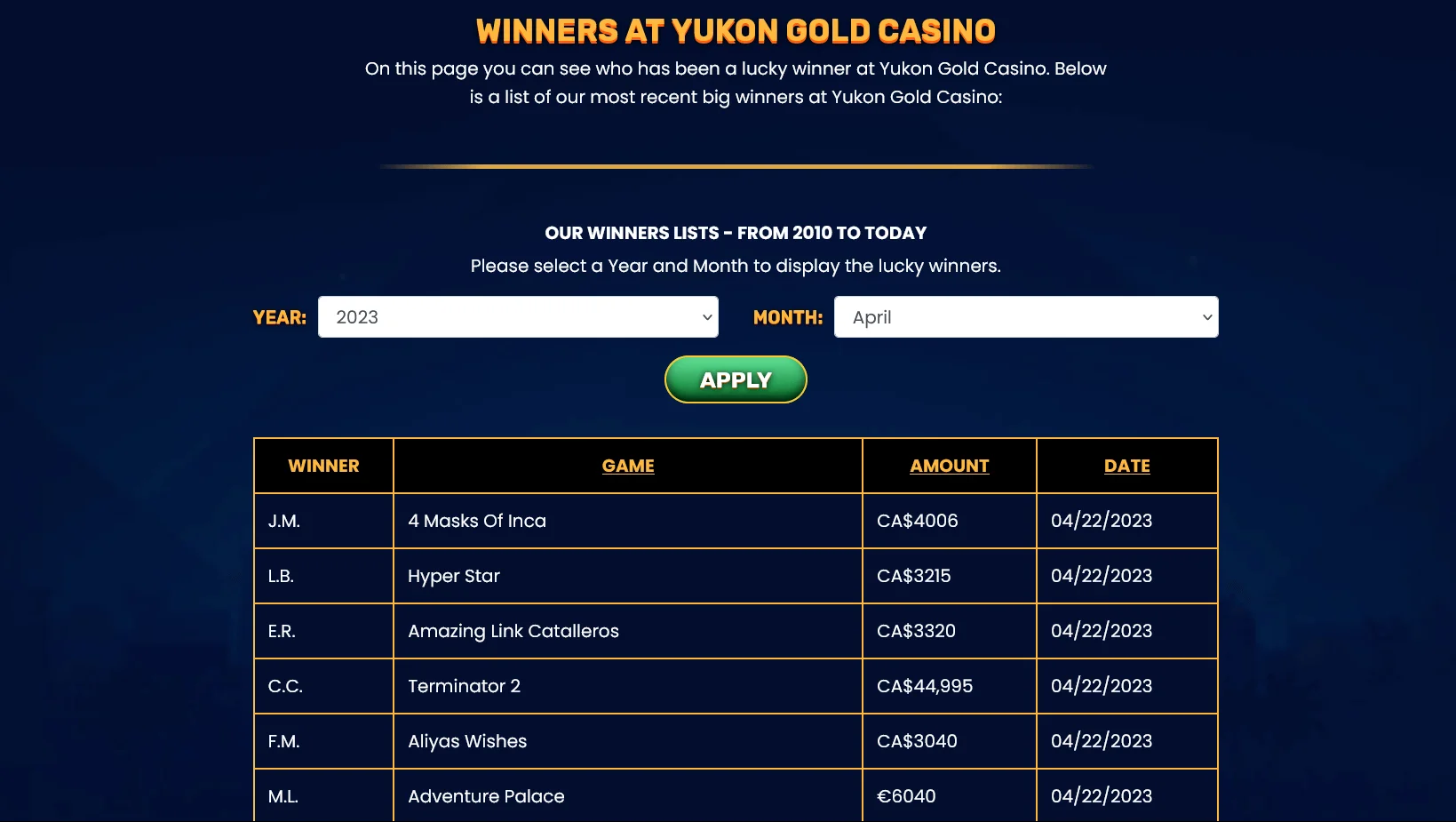 výhod a nevýhod hrania v Yukon Gold Casino