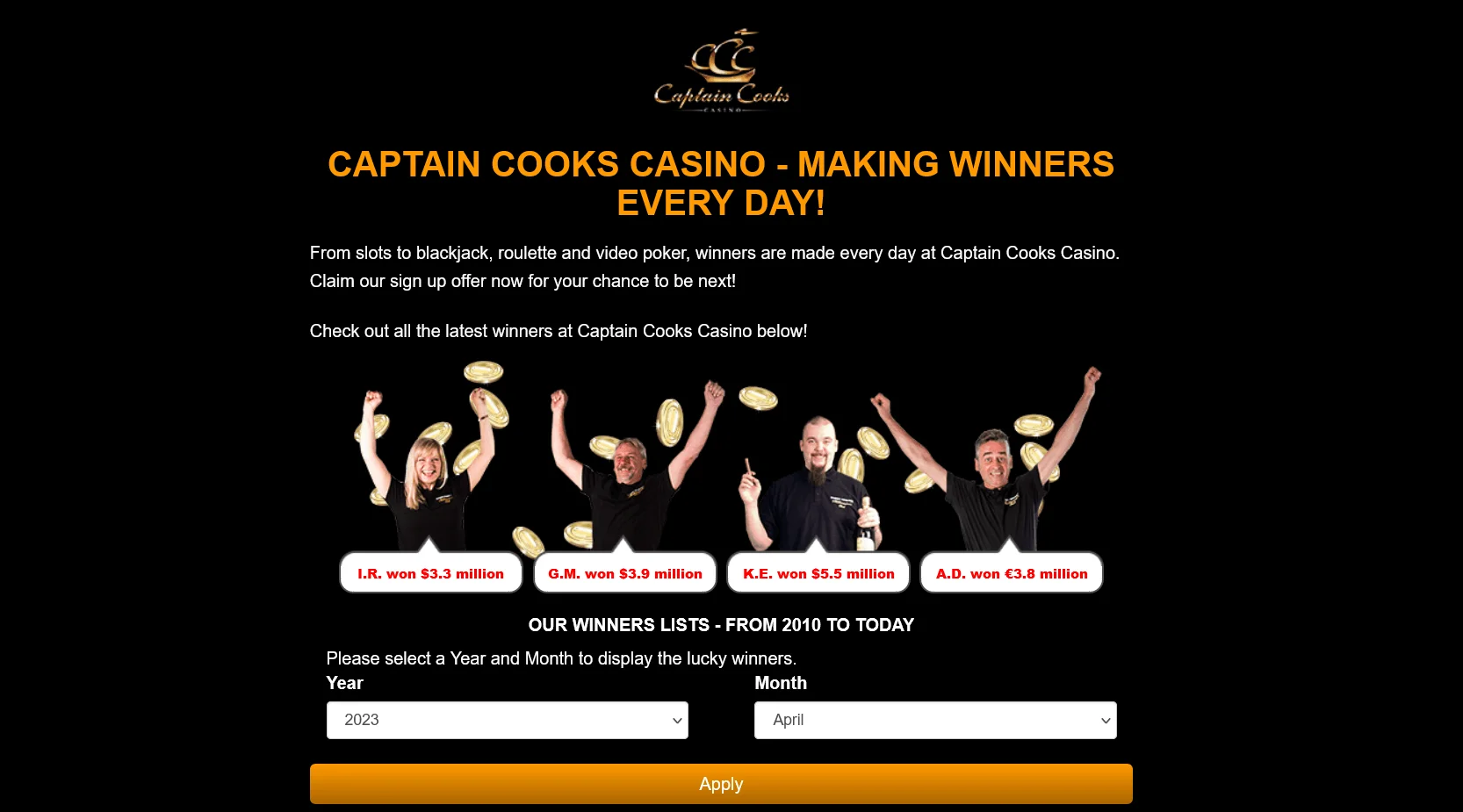 Boniteti in nagrade Captain Cooks Casino