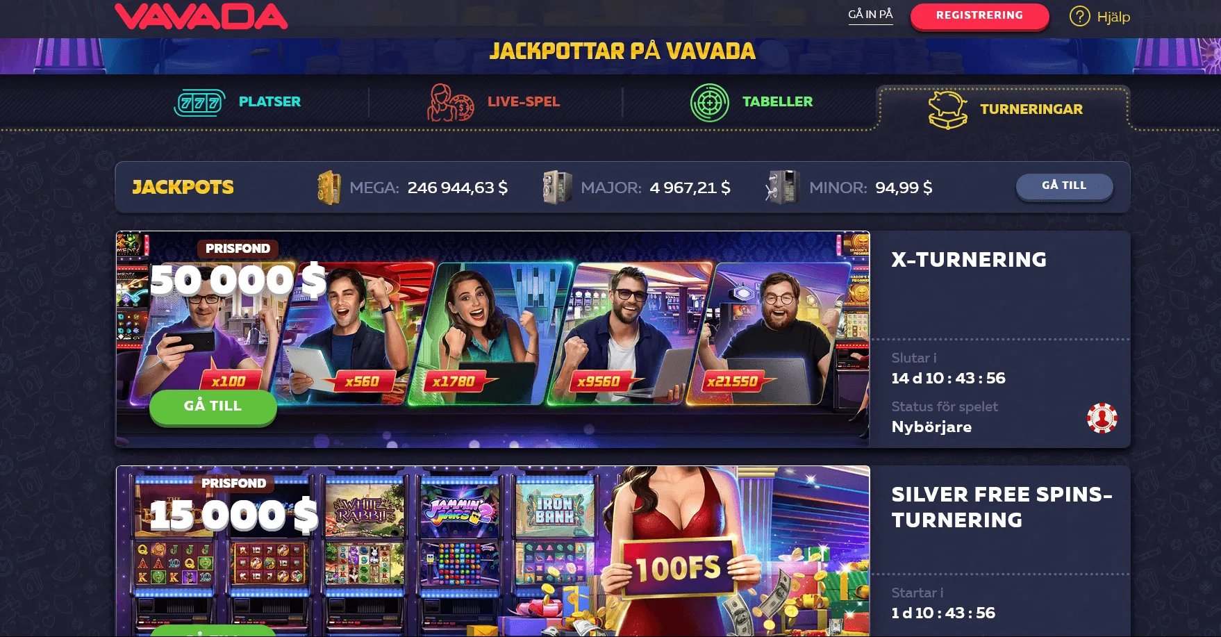 Metoder för insättningar och uttag på VAVADA Casino, tillgängliga begränsningar