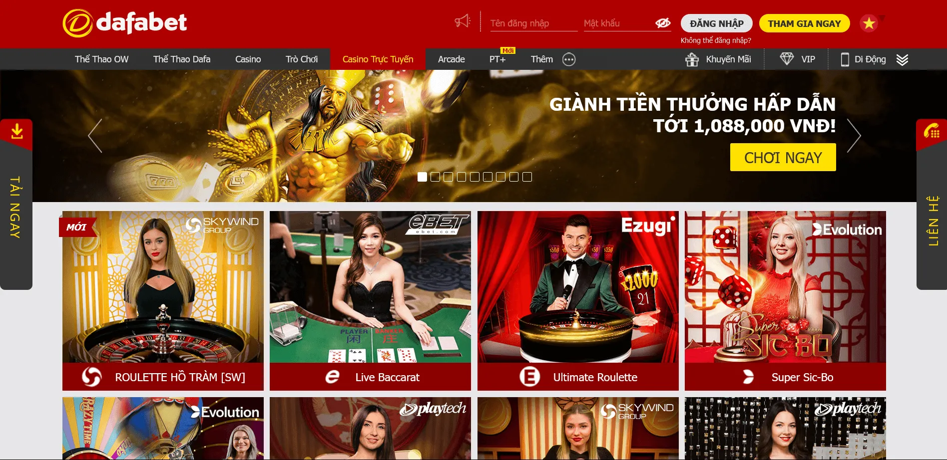 Yêu cầu đăng ký và danh sách các trò chơi phổ biến tại Dafabet Casino